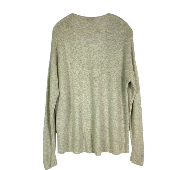 Madewell Kimball Pullover Sweater, V-neck, XL, Heather Fog, K5760 - Picture 4 of 11